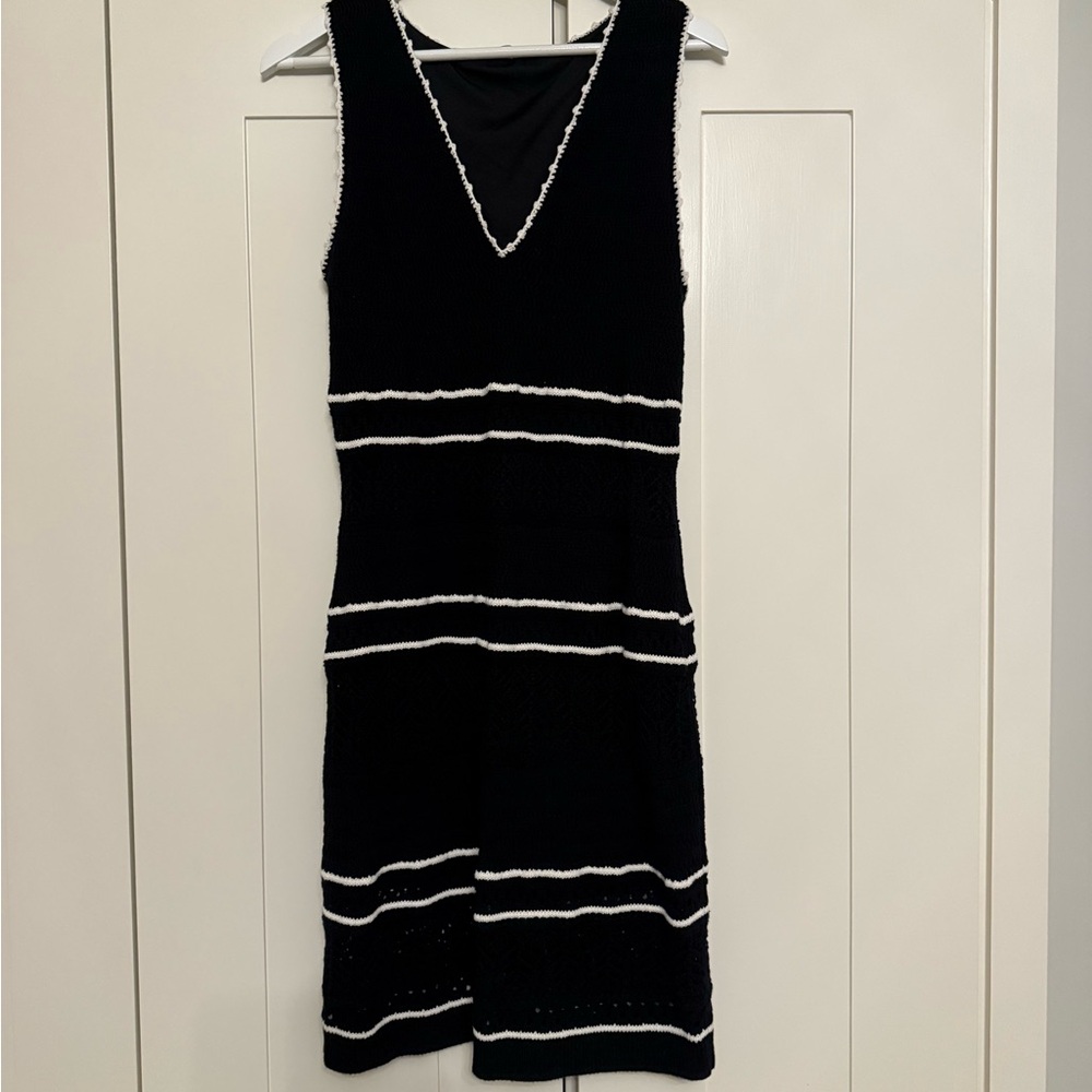 Abercrombie & Fitch Black Dress with White Accents